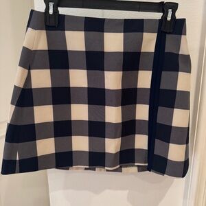 Checked navy Zara skirt